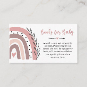 Rainbow Pink Books For Baby Insert Card