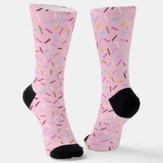 Rainbow Pink Donut Sprinkles Gift Socks