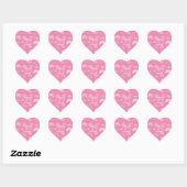 Rainbow Pink Girly Girl  Heart Sticker (Sheet)