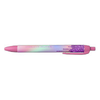 Custom Pink LV Drip Glitter Pen