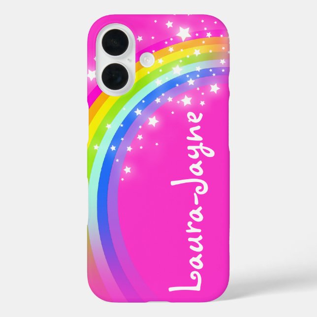 Rainbow pink long name option  Case-Mate iPhone case (Back)