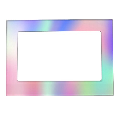 Rainbow pink purple mint green pastels magnetic frame