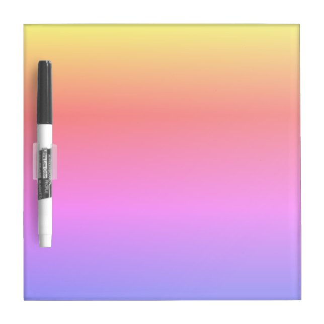 Rainbow Pink Yellow Purple Ombre 4Tina Dry Erase Board (Front)