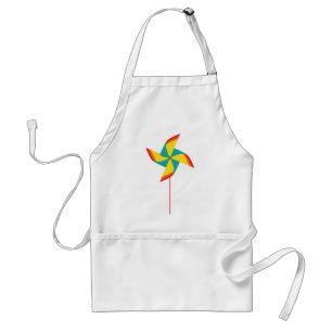 rainbow pinwheel adult apron