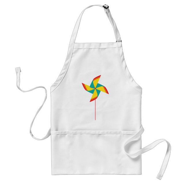 rainbow pinwheel adult apron (Front)
