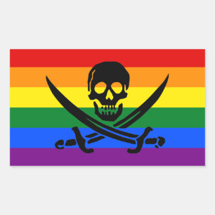 Rainbow Pirate Pride Sticker