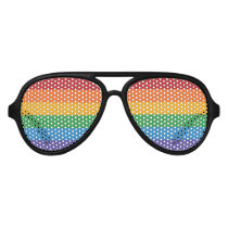 Rainbow Pixel Flag Aviator Sunglasses Rainbow Pixel Flag Aviator Sunglasses