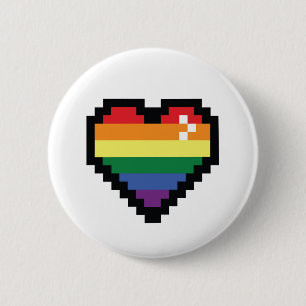 Rainbow Pixel Heart Button