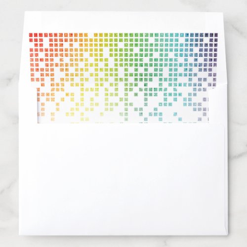 Rainbow Pixel Video Game Gamer Bar Mitzvah Envelope Liner