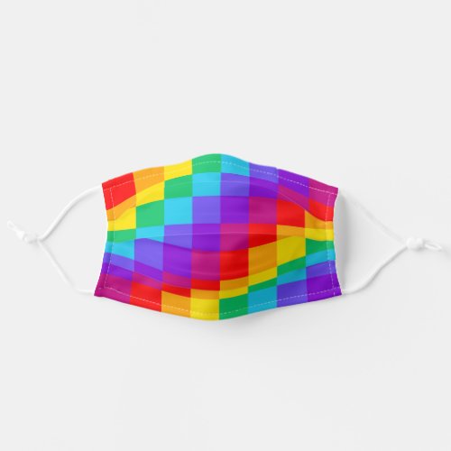 RAINBOW PIXELS ADULT CLOTH FACE MASK