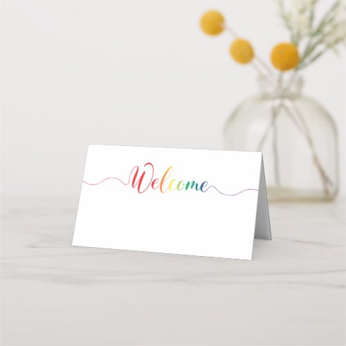 Rainbow Place Cards for a gay or lesbian wedding