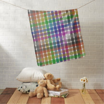 Rainbow Plaid - Baby Blanket