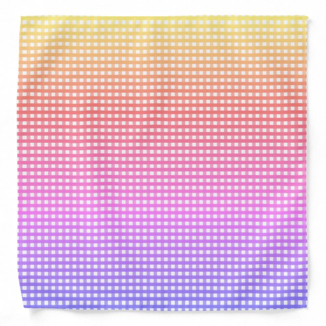 Rainbow Plaid Bandana (Front)