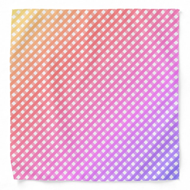 Rainbow Plaid Bandana (Front)