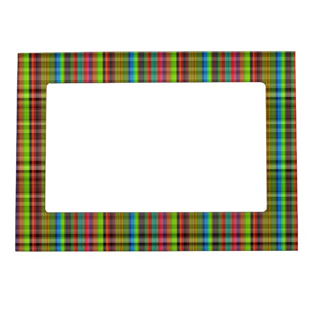 Rainbow plaid magnetic frame (Front)