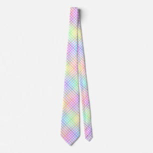 Rainbow Plaid Pattern Neck Tie