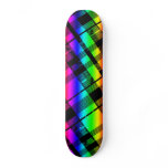 Rainbow Plaid Skateboard Deck