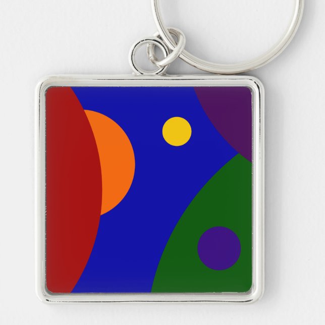 Rainbow Planets Keychain (Front)