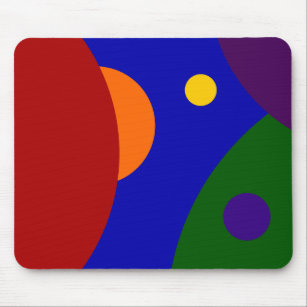 Rainbow Planets Mouse Pad