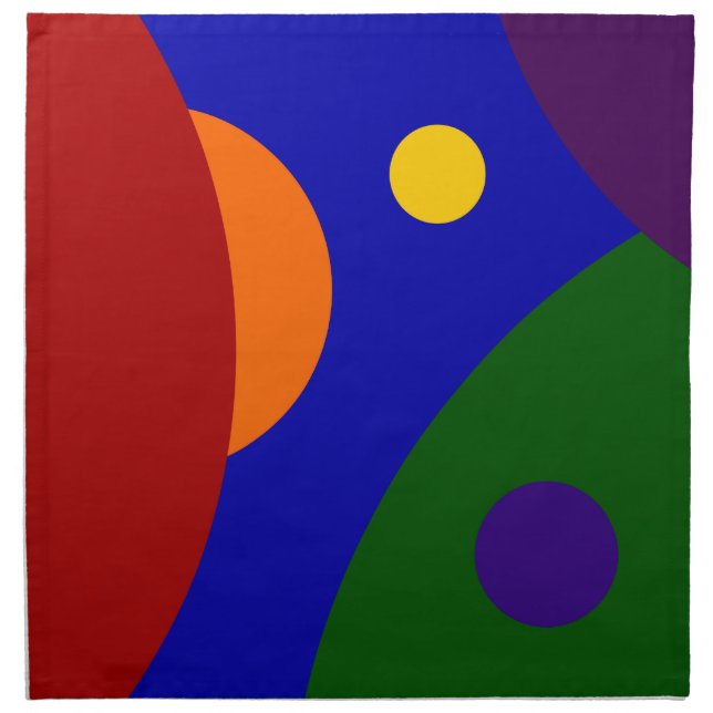 Rainbow Planets Napkin (Front)