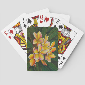 Rainbow Plumeria Poker Cards