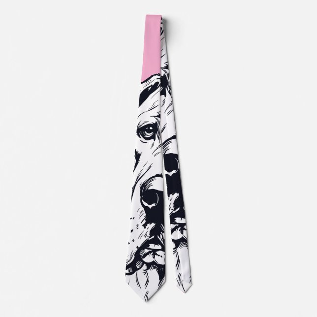Rainbow Podel Dog graphical pattern  Neck Tie (Front)