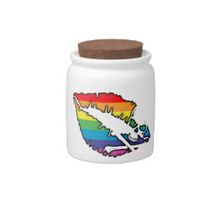 rainbow poison kiss candy jar