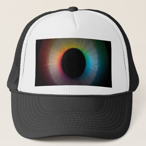 Rainbow poligon trucker hat