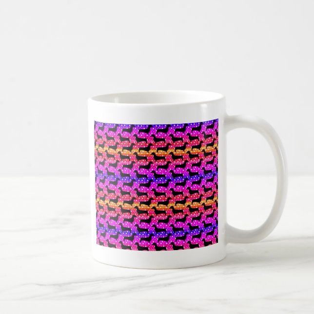 Rainbow Polka Dachshunds Coffee Mug (Right)