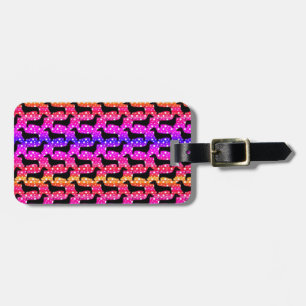 Rainbow Polka Dachshunds Luggage Tag