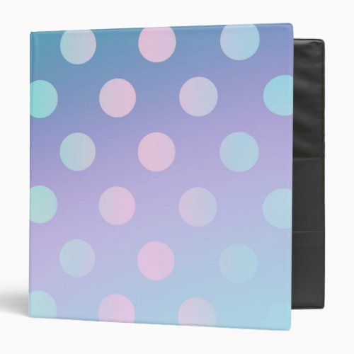 Rainbow Polka Dot Abstract Blur Magical Design 3 Ring Binder