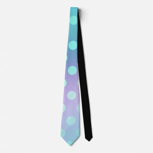 Rainbow Polka Dot Abstract Blur Magical Design Neck Tie