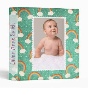 Rainbow Polka Dot Baby Album Binder