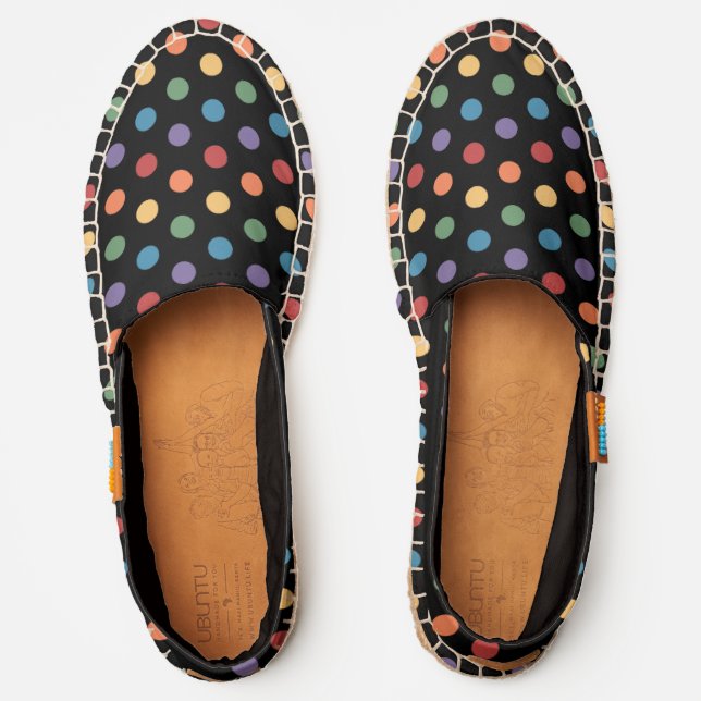 Rainbow Polka Dot Black LGBT Zazzle Afridrilles (Front)