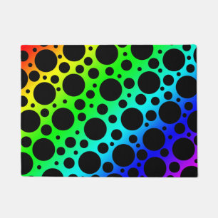 Rainbow Polka Dot Doormat
