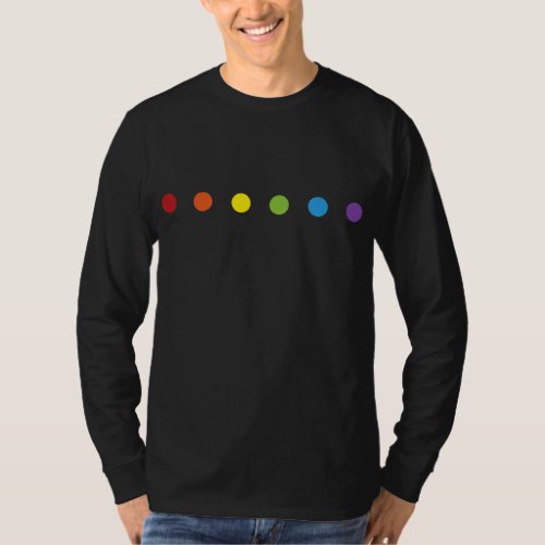 Rainbow Polka Dot Gay Pride Colors LGBTQ Ally T_Shirt