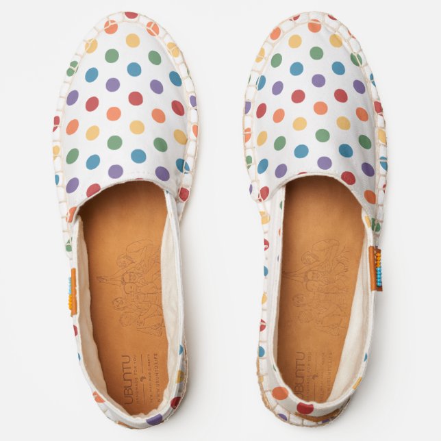 Rainbow Polka Dot LGBT Espadrilles (Front)