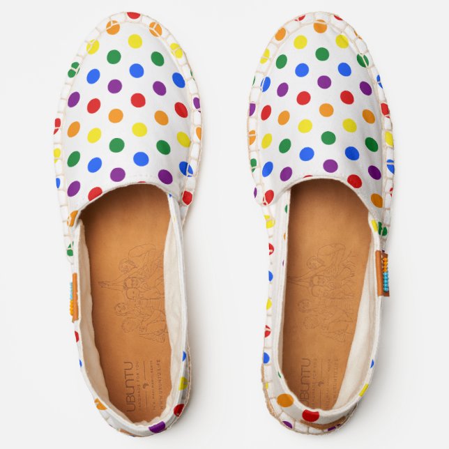 Rainbow Polka Dot LGBT Espadrilles (Front)