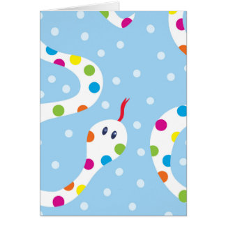 Rainbow Polka Dot Snake Cards
