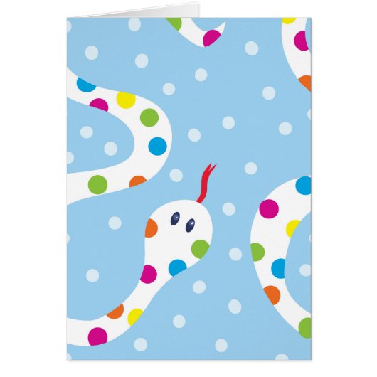 Rainbow Polka Dot Snake Cards (Front)