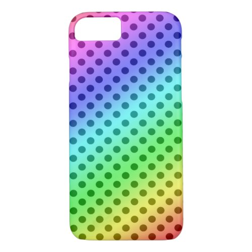 Rainbow Polka Dots iPhone 87 Case