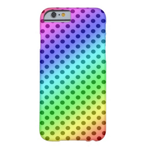 Rainbow Polka Dots Barely There iPhone 6 Case