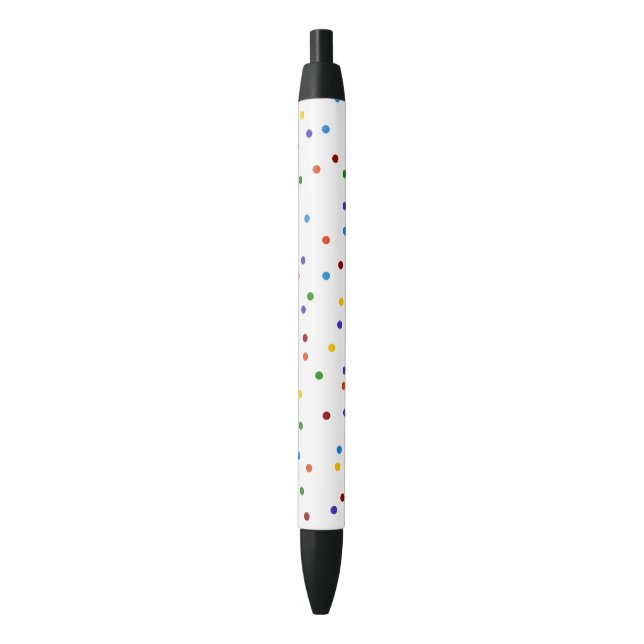Rainbow Polka Dots Confetti Pattern Pen (Front Vertical)