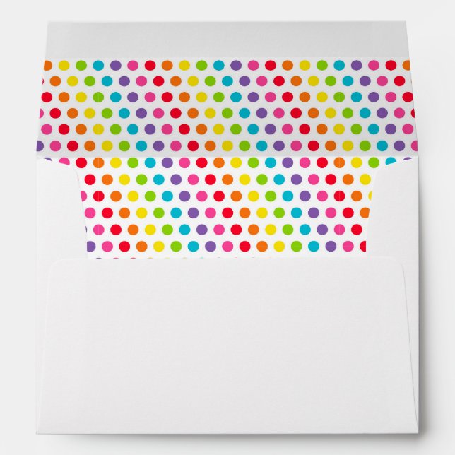 Rainbow Polka Dots - Envelope (Back (Bottom))