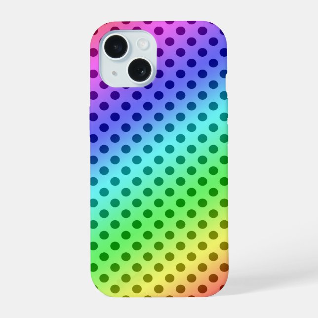 Rainbow Polka Dots Iphone Case (Back)