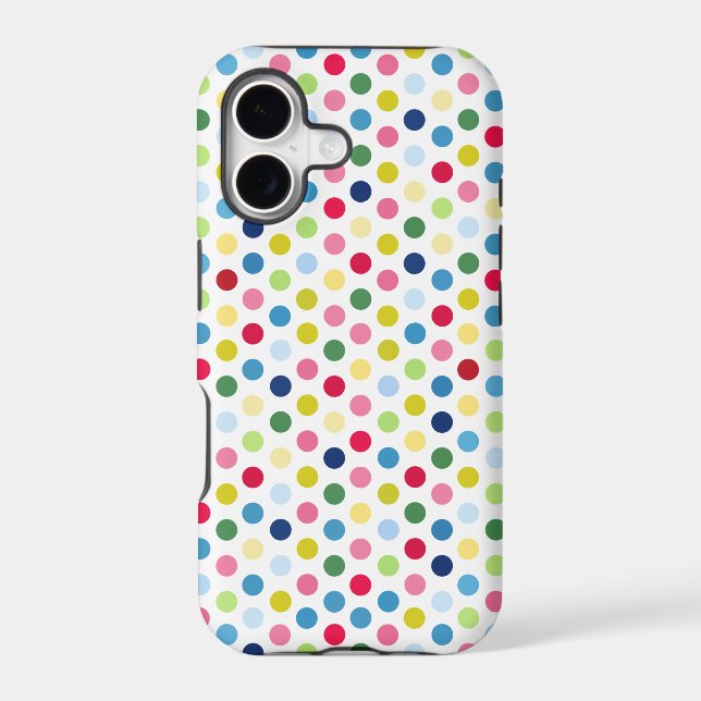 Rainbow polka dots iphone case (Back)