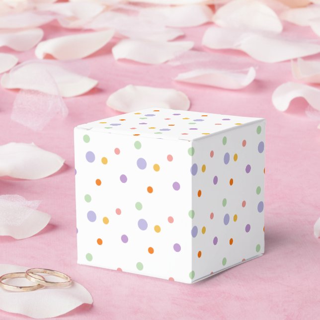  Rainbow Polka Dots Kids Birthday  Favor Boxes (Wedding)