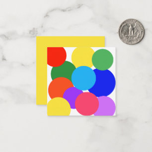 Rainbow Polka Dots Note Card