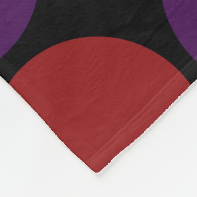 Rainbow Polka Dots on Black Fleece Blanket Zazzle