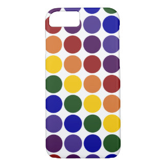 Rainbow Polka Dots on Transparent Background iPhone 8/7 Case